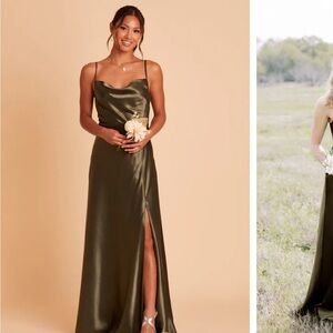 Birdy Grey Olive Satin Dress Size L